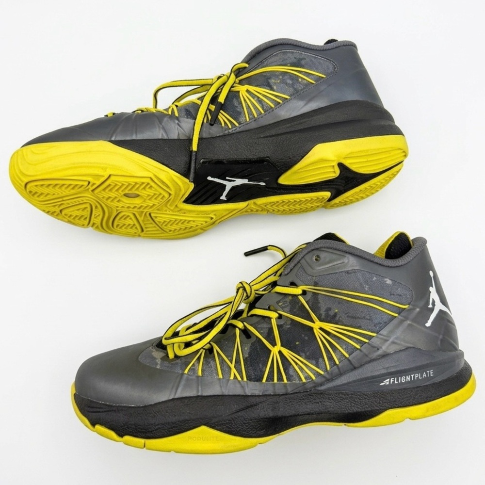 AIR JORDAN CP3.VII Men’s Size 7.5 Gray Volt Black Basketball Shoes FlightPlate - Picture 6 of 8